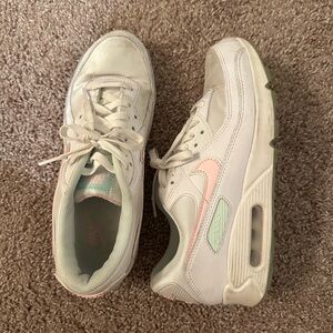 Nike air max Sneakers with Pink and Mint Accents- worn a few times